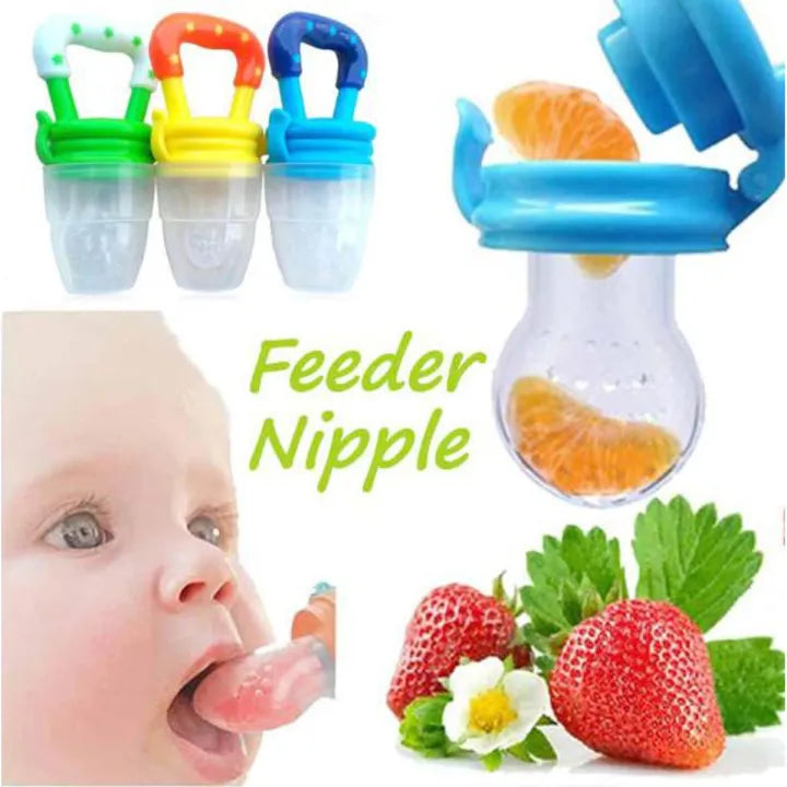 Baby Fruit Feeder Pacifier | Fresh Food Feeder, Infant Teething Toy with Silicone Pouch for Toddlers & Kids