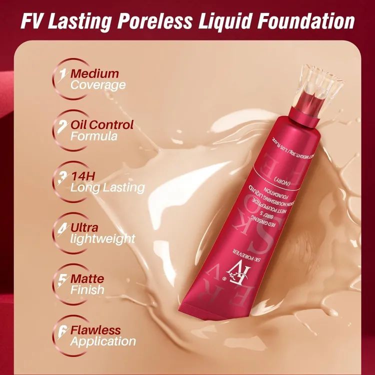 FV Liquid Foundation - Oil-control Waterproof Hydrating Makeup Base Cream