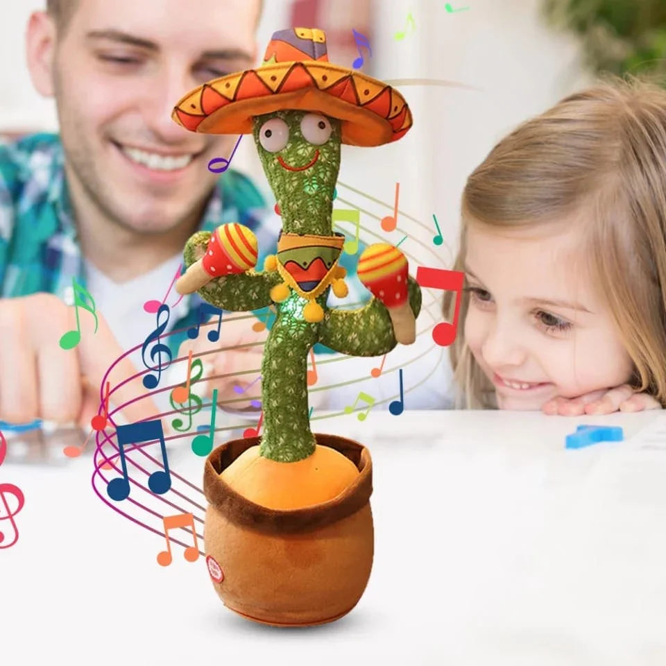 Dancing Cactus Toy | Talking & Recording | Rechargeable with LED Lights | High Quality Fun Toy for Kids