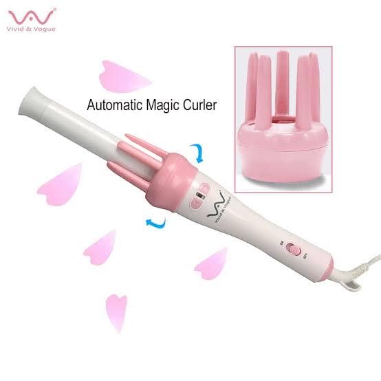 Automatic Hair Curler 360° Rotating Instawave | 1-Inch Ceramic Tourmaline Spin Curling Wand for Quick Salon Curls