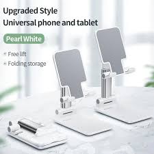 Foldable Mobile Phone Stand – Universal Adjustable Desktop Holder Bracket for Smartphone & Tablet (Black/White)