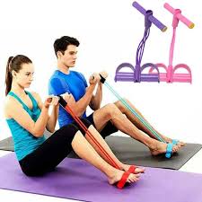 High Quality Tummy Trimmer Pedal Resistance Band | Double Spring Pull Rope for Abs, Weight Loss & Full Body Workout | Home Gym Fitness Equipment for Men & Women