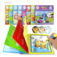Magic Water Book Painting Drawing Coloring Board Book Doodle & Magic Water Pen