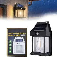Mini Waterproof Solar Interaction Wall Lamp With Motion Sensor Security Light, Featuring 3 Lighting Levels
