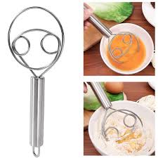 Stainless Steel Dough Whisk Mixer – Bread & Flour Mixing Tool for Baking