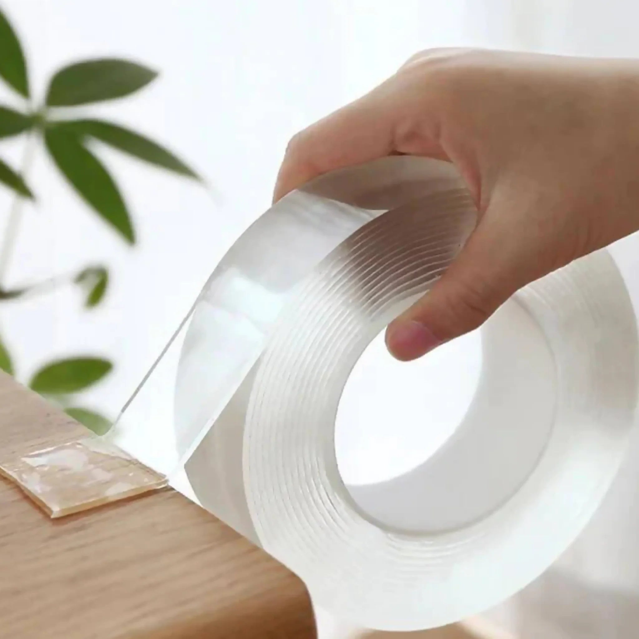 3 Meter Reusable Transparent Silicone Nano Tape – Waterproof Strong Grip Double Sided Washable Gel Adhesive