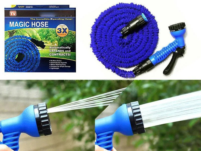 50ft Magic Garden Hose Pipe – Expandable Stretch Hose with Spray Gun | Watering Hose for Home & Garden