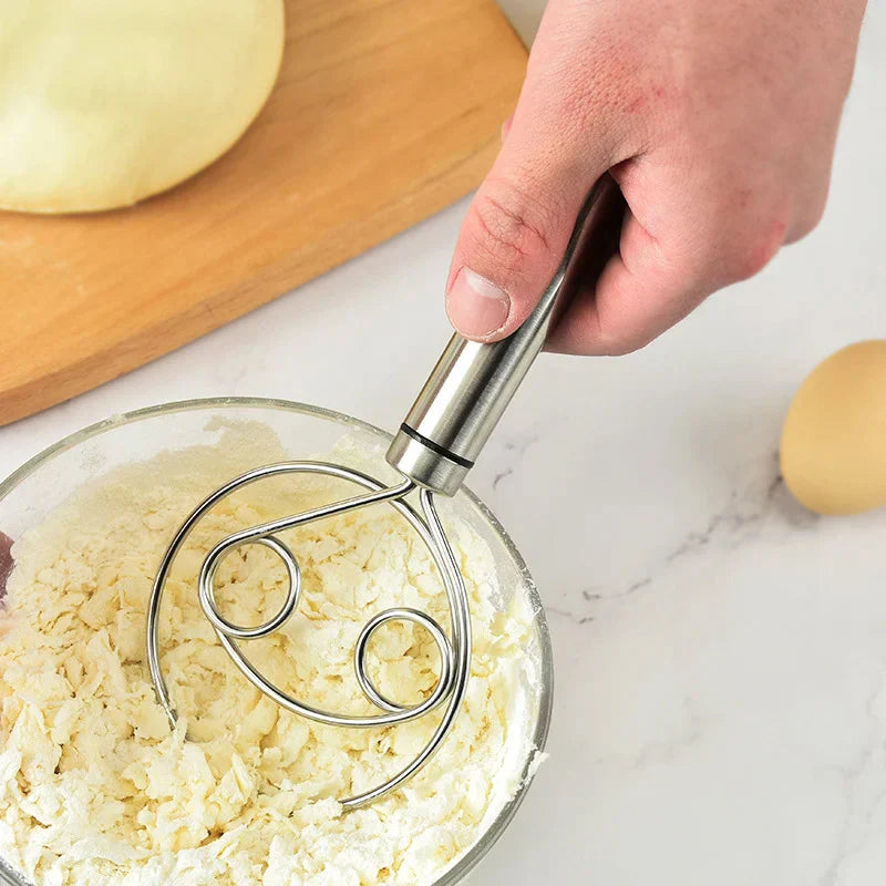 Stainless Steel Dough Whisk Mixer – Bread & Flour Mixing Tool for Baking