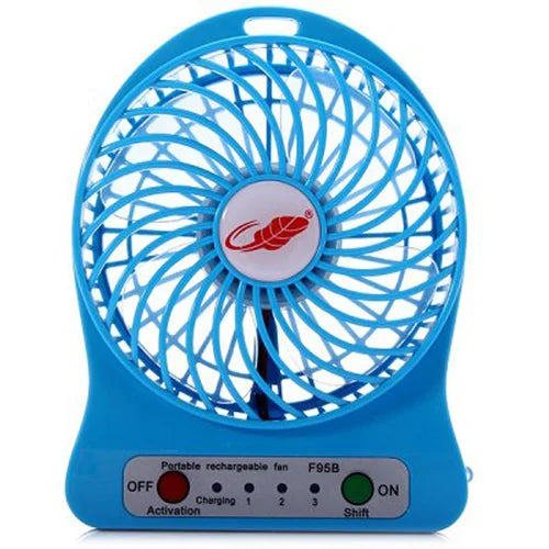 3 Speeds Electric Portable Mini Fan Rechargeable Desktop Fan Battery and USB Charge Cable