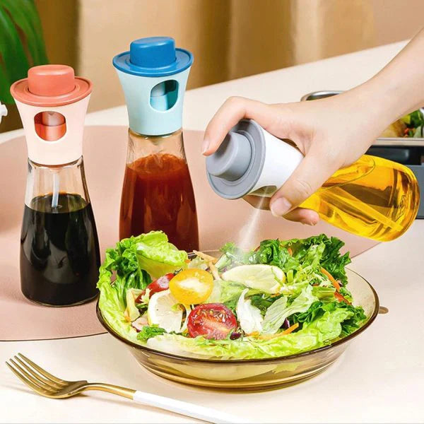 Oil Spray Bottle for Cooking – Refillable Oil Mister Spray Bottle for Kitchen, BBQ, Frying & Salad