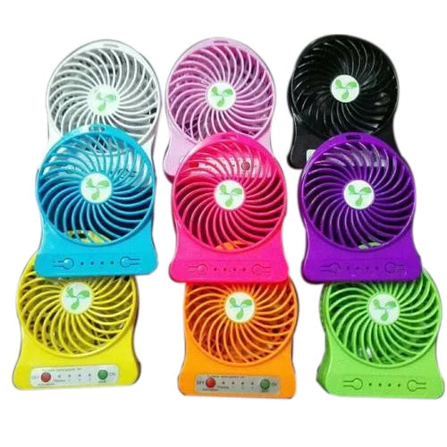 3 Speeds Electric Portable Mini Fan Rechargeable Desktop Fan Battery and USB Charge Cable