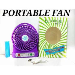 3 Speeds Electric Portable Mini Fan Rechargeable Desktop Fan Battery and USB Charge Cable