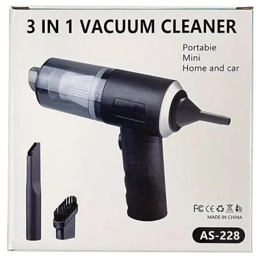 3 in 1 Rechargeable Wireless Vacuum Cleaner | Portable Handheld Vacuum for Car, Home, Sofa, Carpet & Office Cleaning