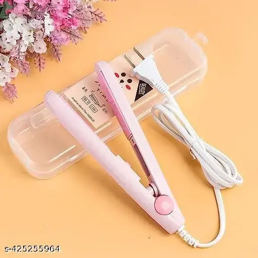 Mini Hair Straightener | Portable Travel Size Hair Straightener & Curler | Ceramic Tourmaline Flat Iron for Quick Styling | A1 Quality Mini Hair Straightening Tool for Women