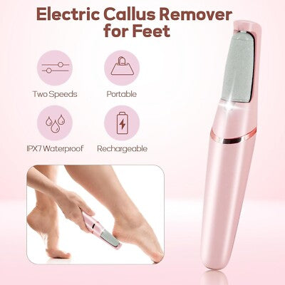Electric Callus Remover for Feet – Rechargeable Waterproof Pedicure Tool & Portable Foot File