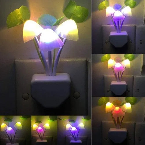 LED Night Light Mushroom Lamp with automatic sensor control