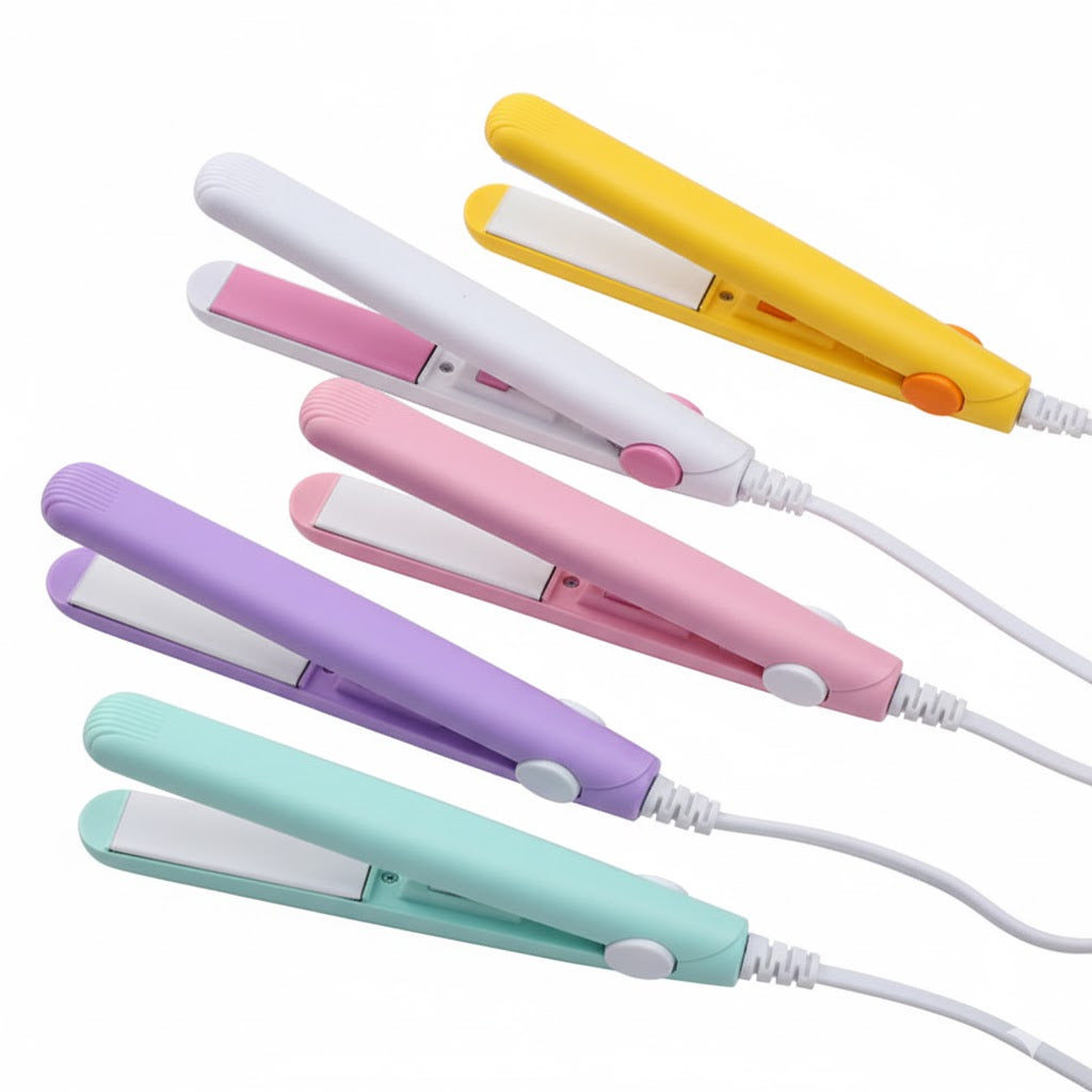 Mini Hair Straightener | Portable Travel Size Hair Straightener & Curler | Ceramic Tourmaline Flat Iron for Quick Styling | A1 Quality Mini Hair Straightening Tool for Women