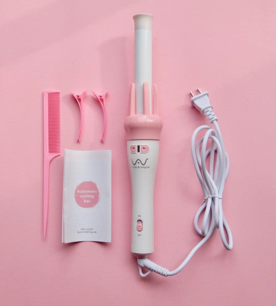 Automatic Hair Curler 360° Rotating Instawave | 1-Inch Ceramic Tourmaline Spin Curling Wand for Quick Salon Curls